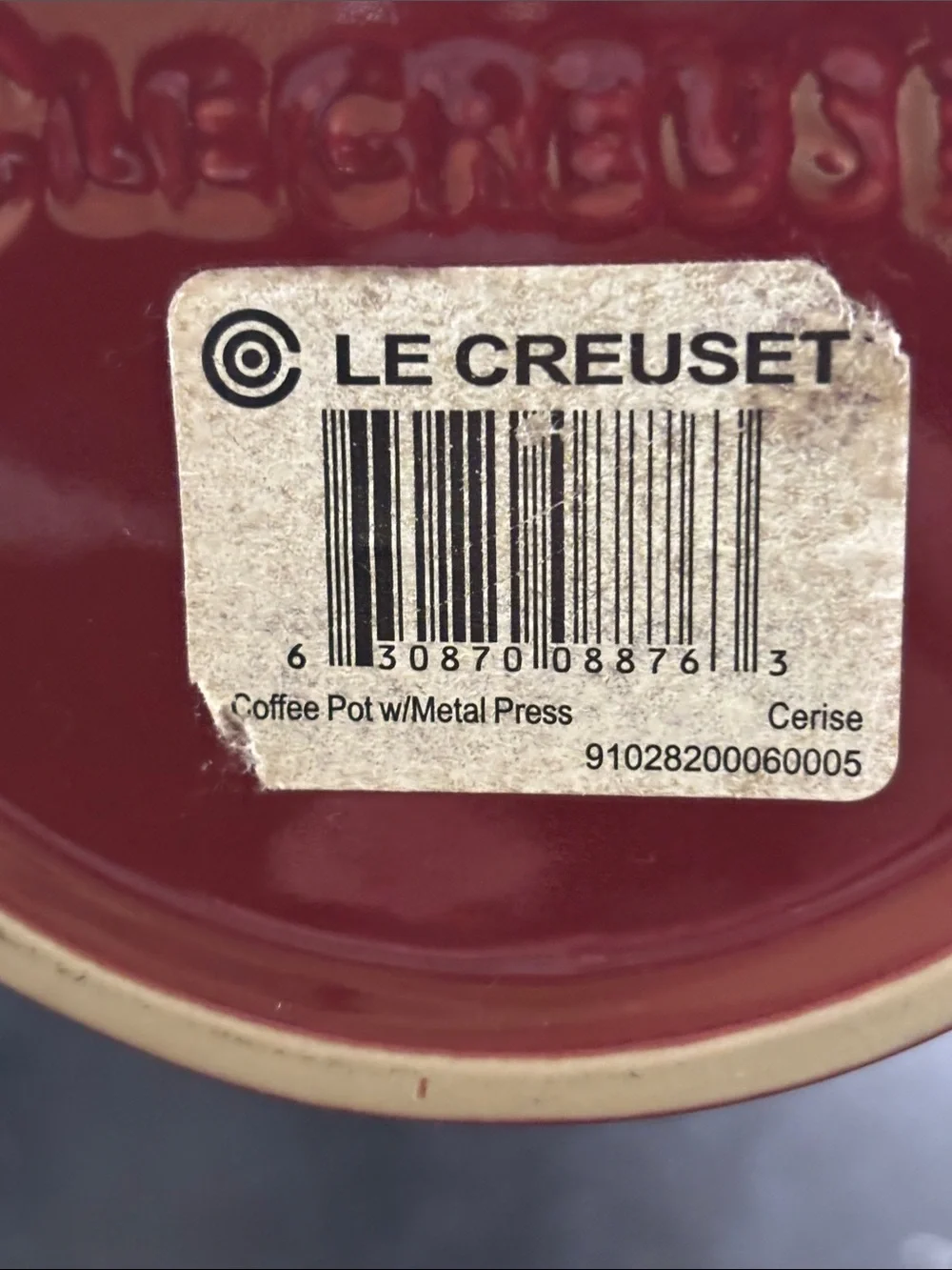 Le Creuset Red Ceramic French Press Coffee Maker